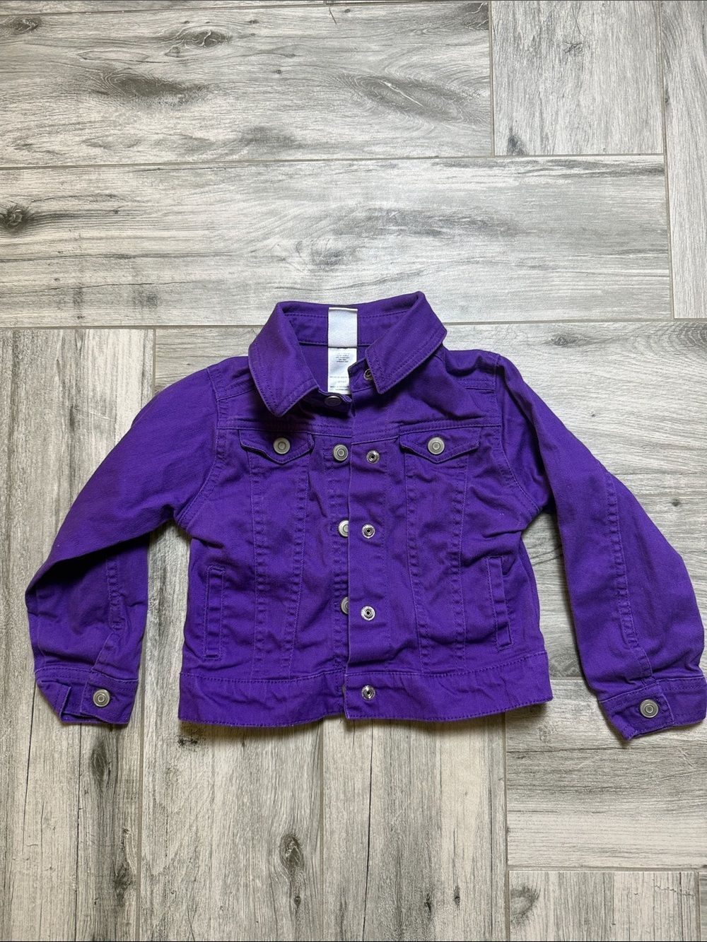 healthtex Purple Kids Denim Jacket with Button Front